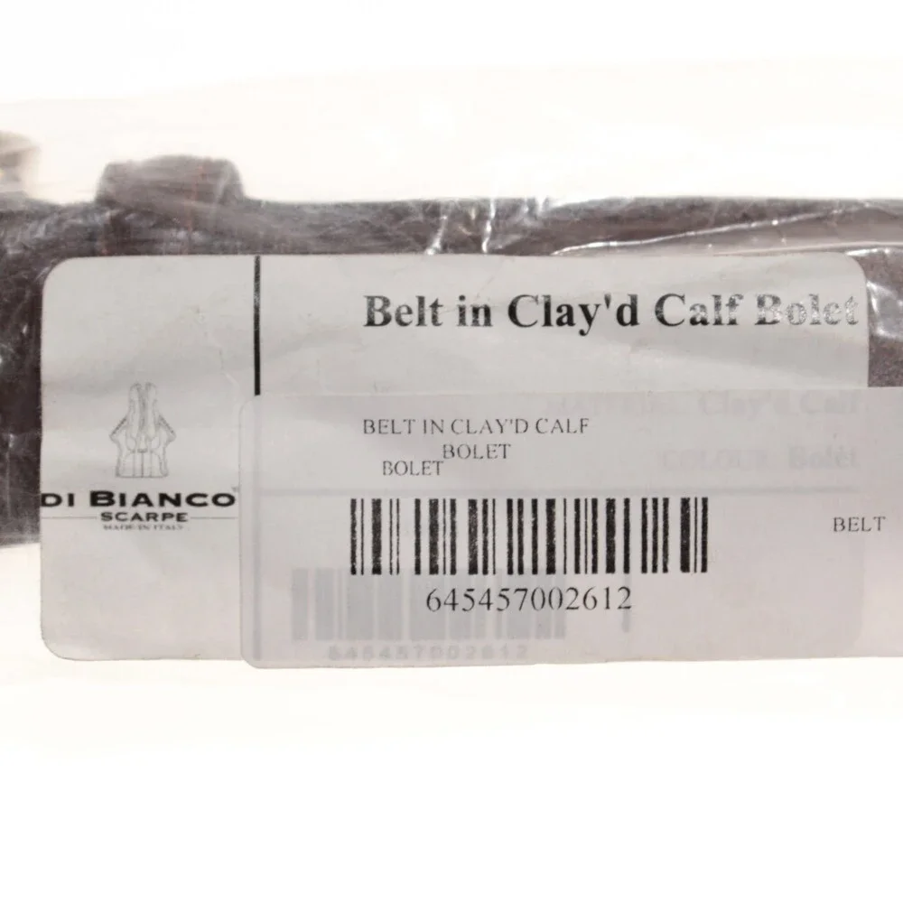 Di Bianco NWT Cut to Size Dress Belt In Solid Brown Leather One Size